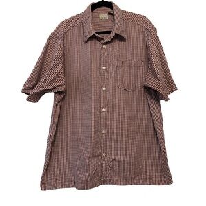 Levi’s Red Tab Red & White Checkered Short Sleeve Button Down Shirt